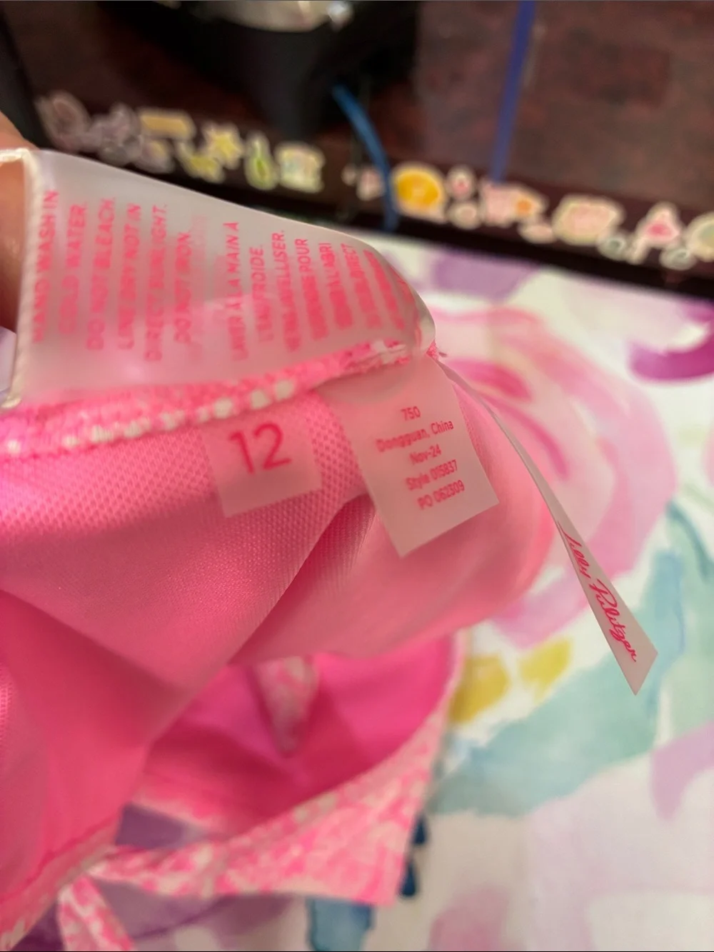 Lilly Pulitzer Pink and White Printed Bikini Bottom